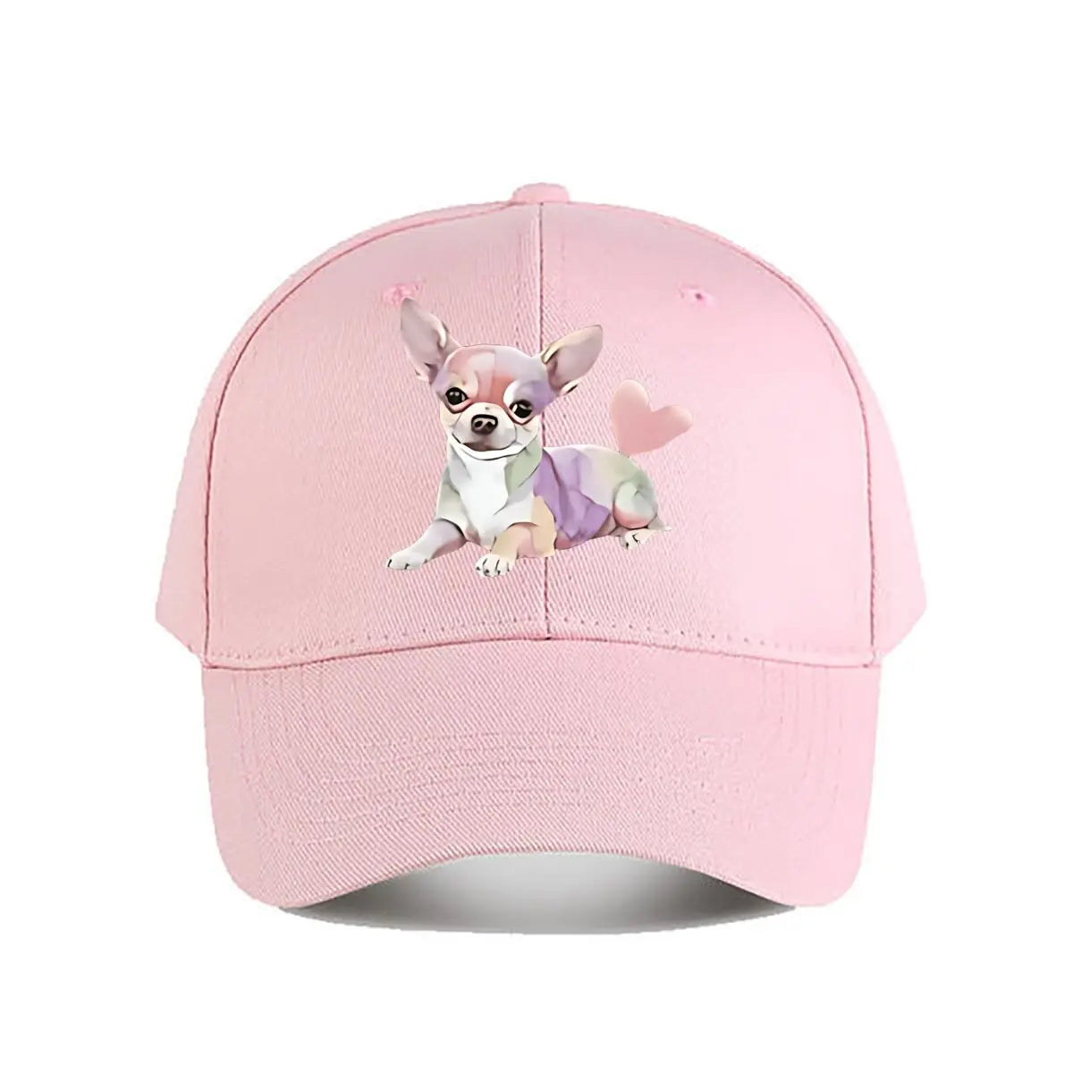 Colorful Chihuahua Heart Tail Baseball Cap