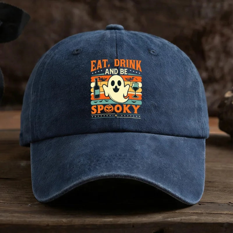Halloween Ghost Graphic Baseball Cap