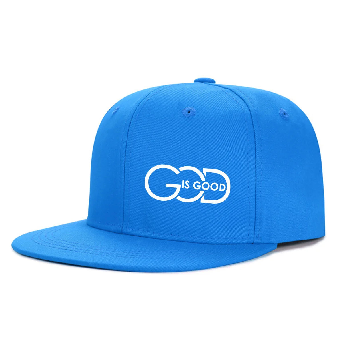 Unisex Adjustable Snapback Cap Street Flat Brim Hat Printed GOD IS GOOD