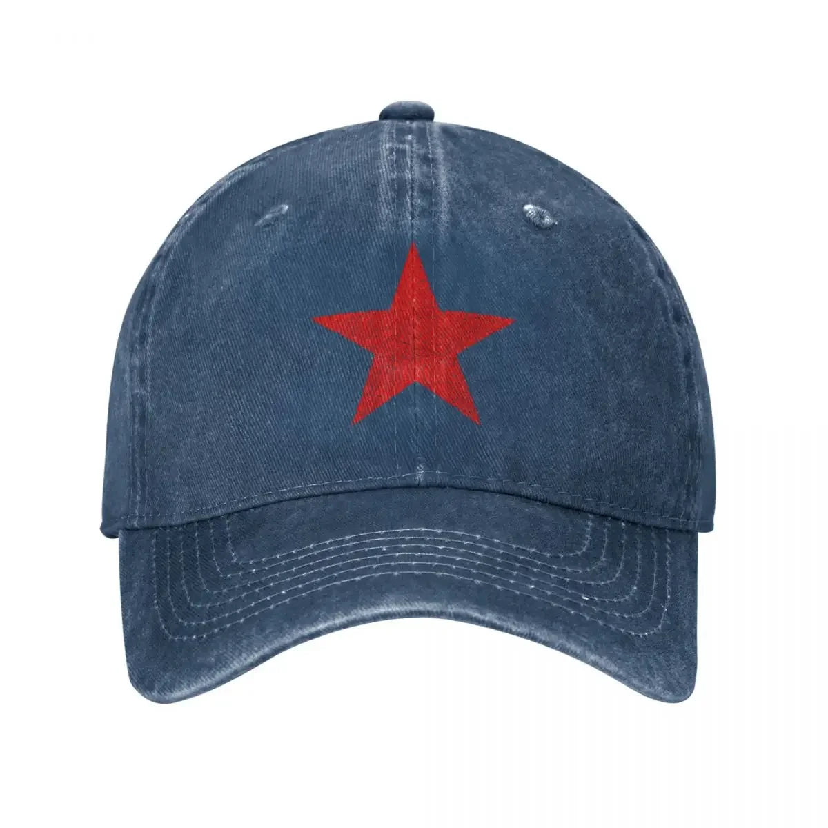 CCCP Russian Red Star Baseball Cap Vintage Distressed Denim Sun Cap For Men Women