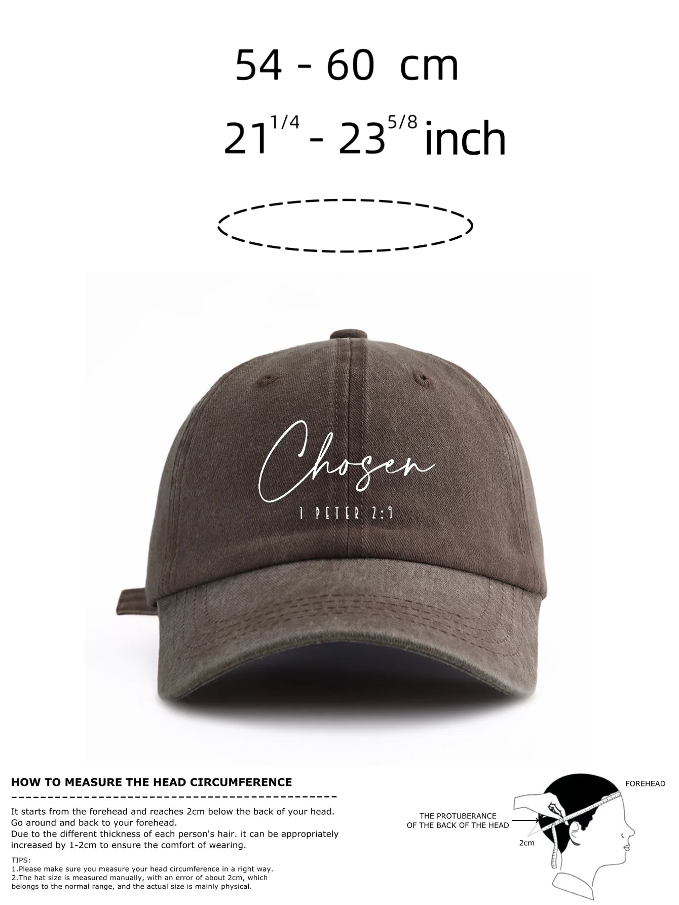 CHOSEN Print Washed Baseball Cap For Adults