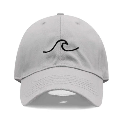 Men's Baseball Cap Women's Washed Cotton Waves Embroidery Embroidery Sport Golf Caps For Man
