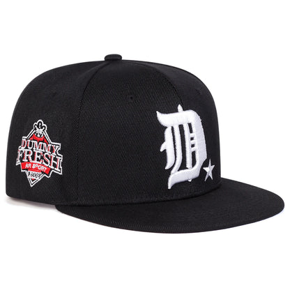 Unisex D Letter Side DUMMY FRESH Embroidery Hip-Hop Hats Snapback Caps Baseball Caps