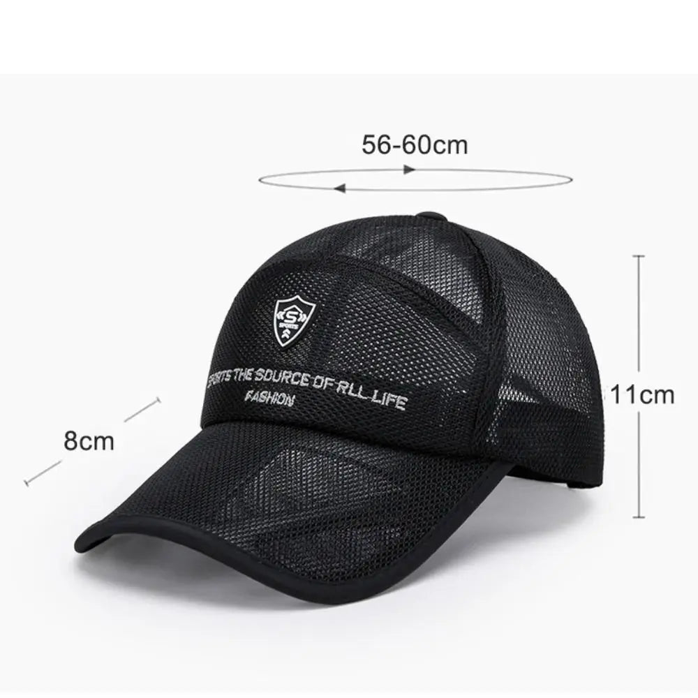 Full Mesh Sun Protection Caps Quick Dry Breathable Summer Baseball Cap
