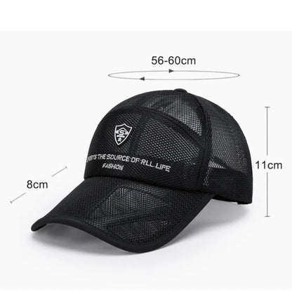 Full Mesh Sun Protection Caps Quick Dry Breathable Summer Baseball Cap