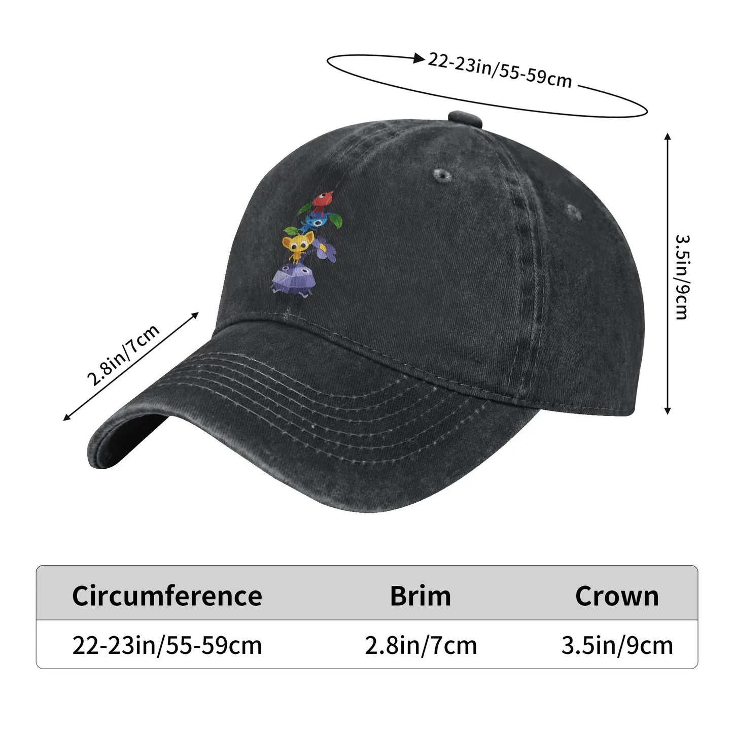 Cute Pikmins Sun Baseball Cap