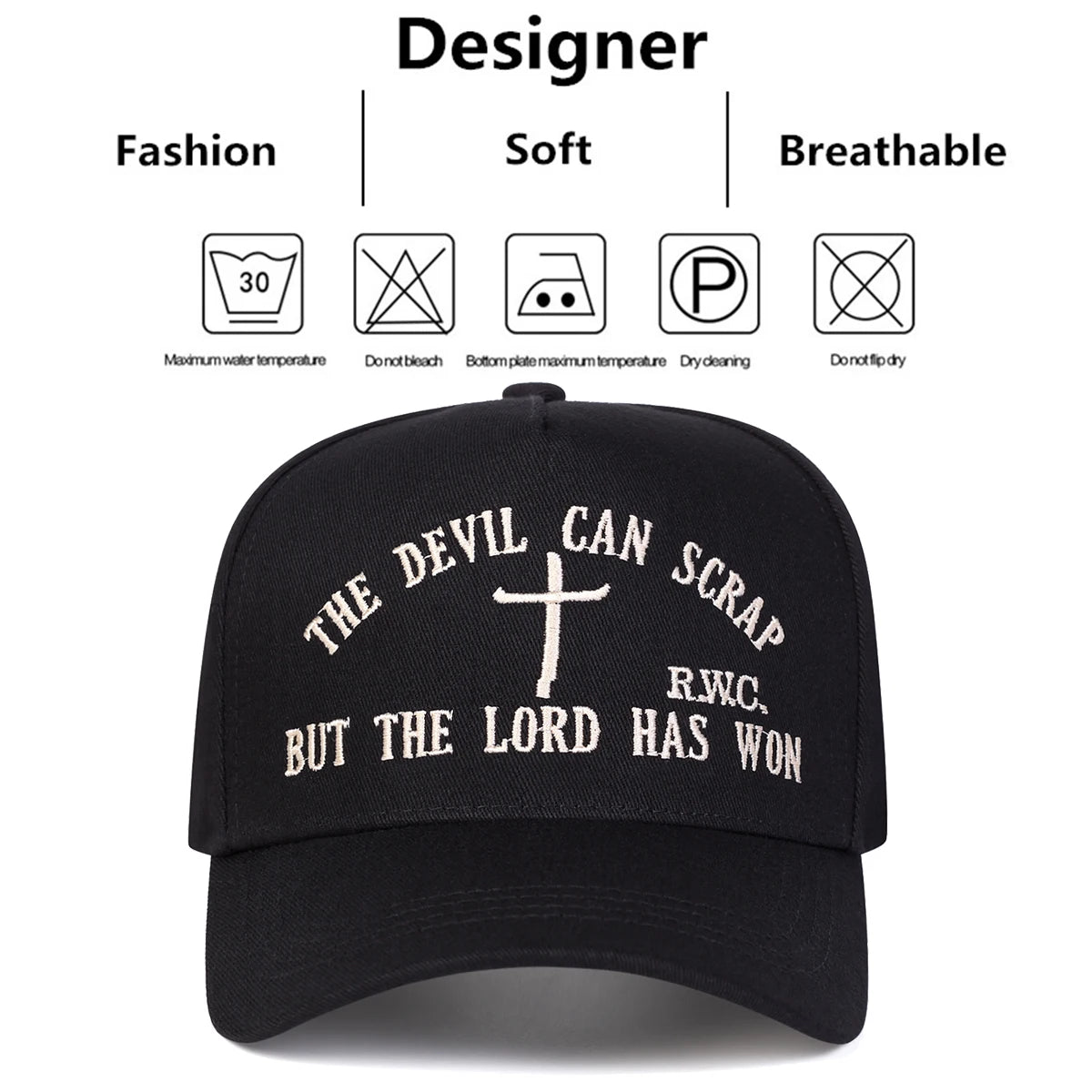 Unisex BUT THE LORD HAS WON Embroidery Baseball Caps Spring Autumn