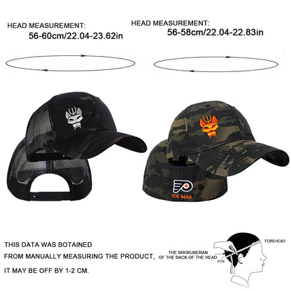 Unisex Forked Wolf Embroidery Snapback Camouflage Baseball Caps