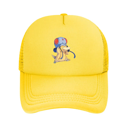 Pokemoned Yellow Duck Psyduck Trucker Caps Mesh Baseball Cap