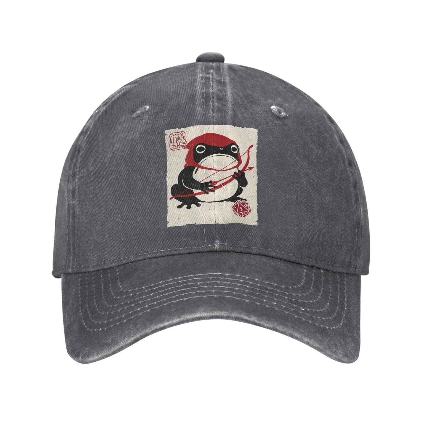 NAT 1 DND Board Games Ranger Japanese Grumpy Frog Casual Baseball Cap