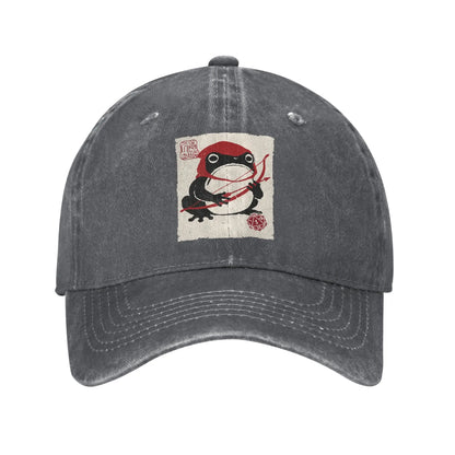 NAT 1 DND Board Games Ranger Japanese Grumpy Frog Casual Baseball Cap