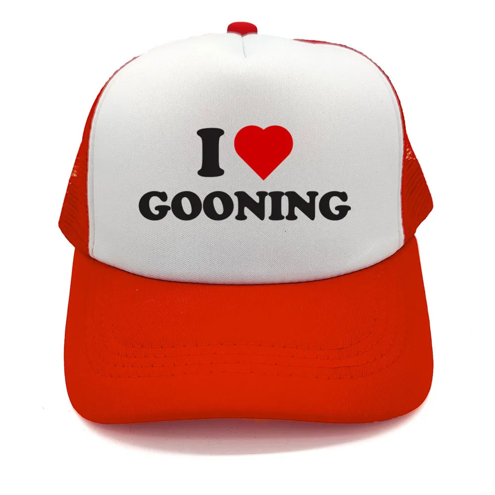 Funny I Love Gooning Baseball Caps Cool Summer Men Mesh Net Hat