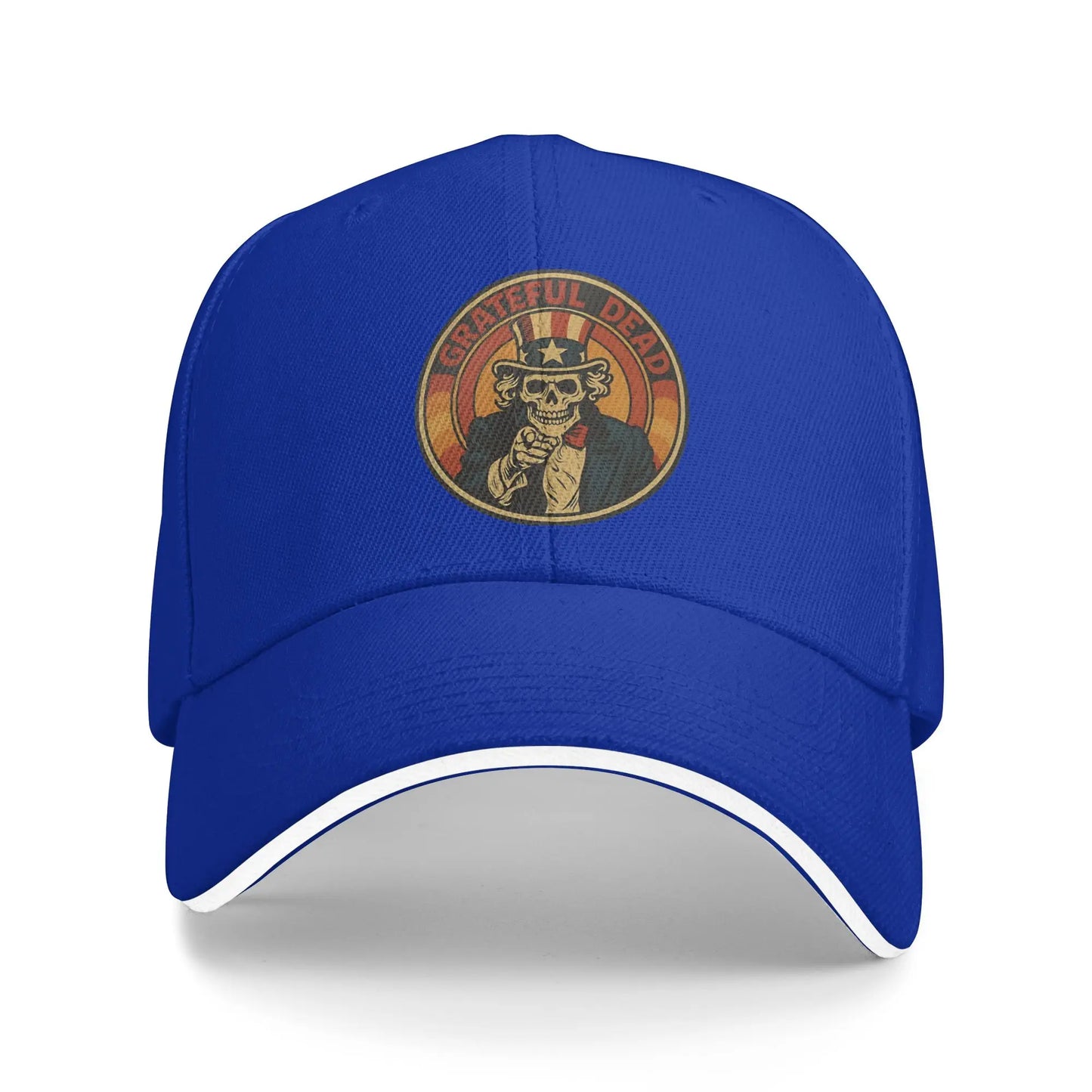 Uncle Sam Skeleton Sun Baseball Cap