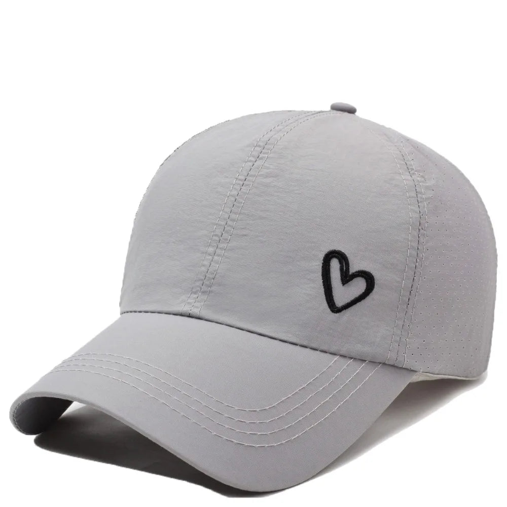 Fashion Love Heart Ponytail Baseball Cap