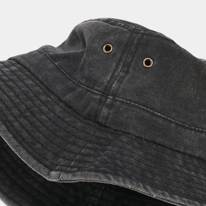 2025 New Japanese Ninja Themed Washed Fisherman Cap Vintage Distressed Hat Bucket Hats