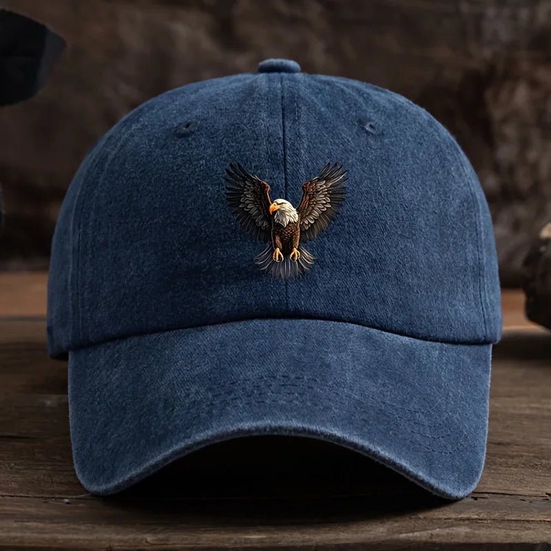 A Winged Eagle Print Baseball Cap For Men's Outdoor Hat