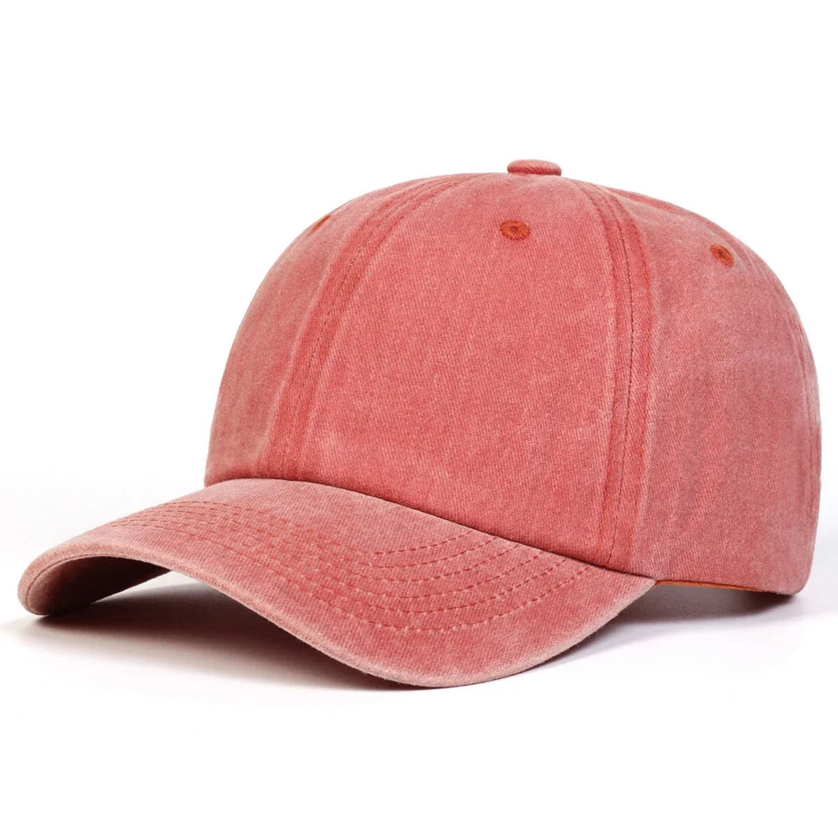 Unisex Light Washed Solid Color Baseball Caps