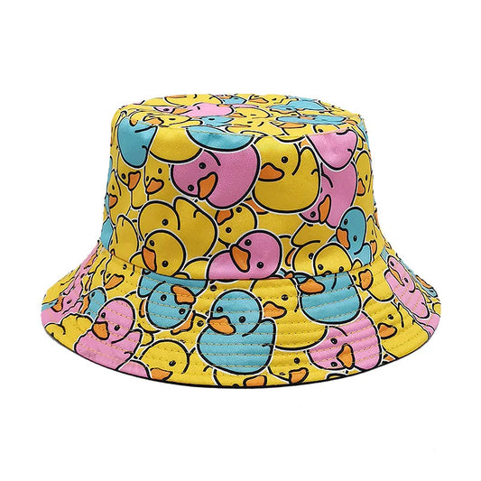 Colorful Duck Print Bucket Hat