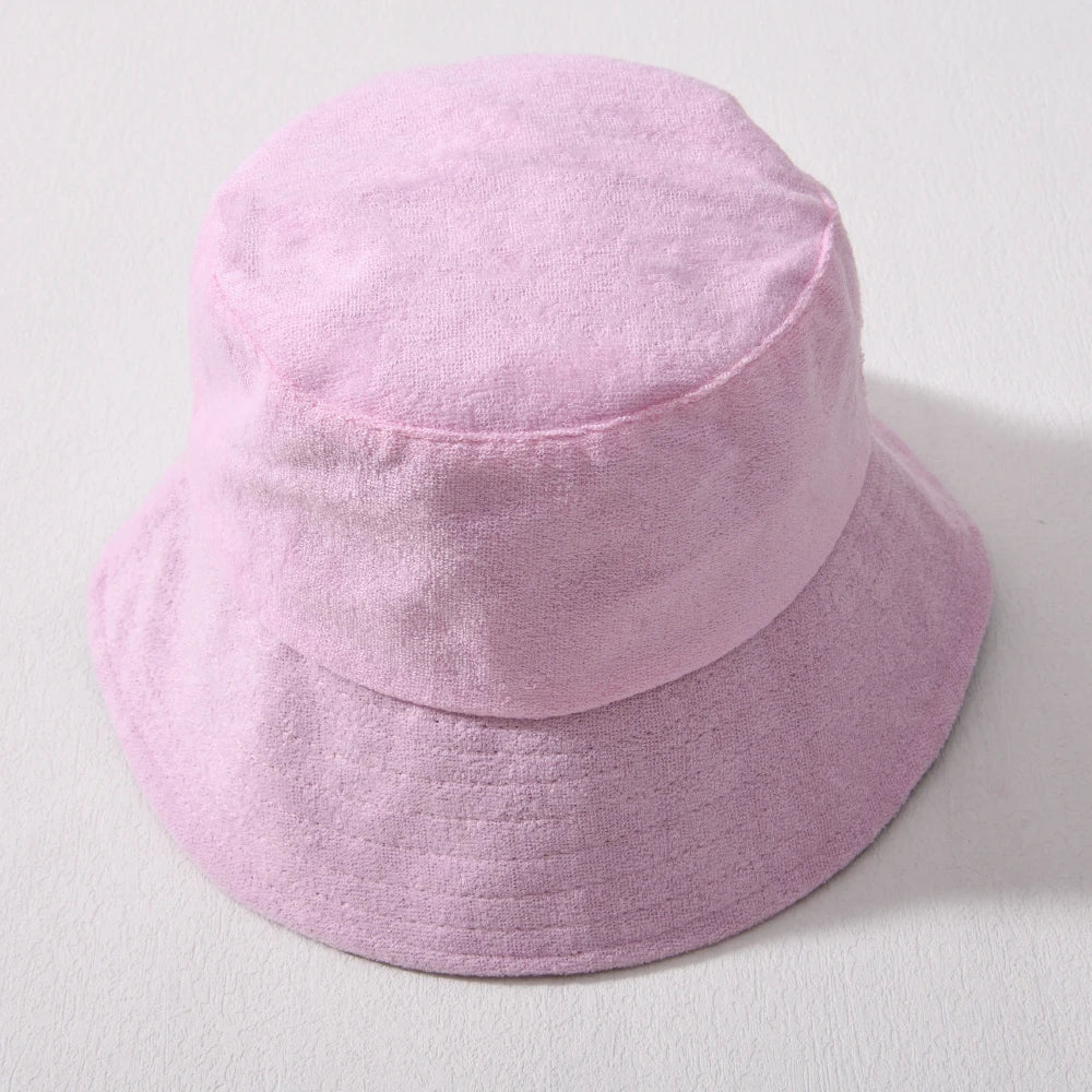 Simple Terry Cloth Towel Bucket Hat