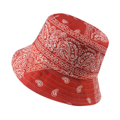 Spring Summer Cashew Print Cap Holiday Sun-Proof Bucket Hat Unisex