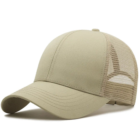 Unisex Quick Dry Big Head Mesh Baseball Cap