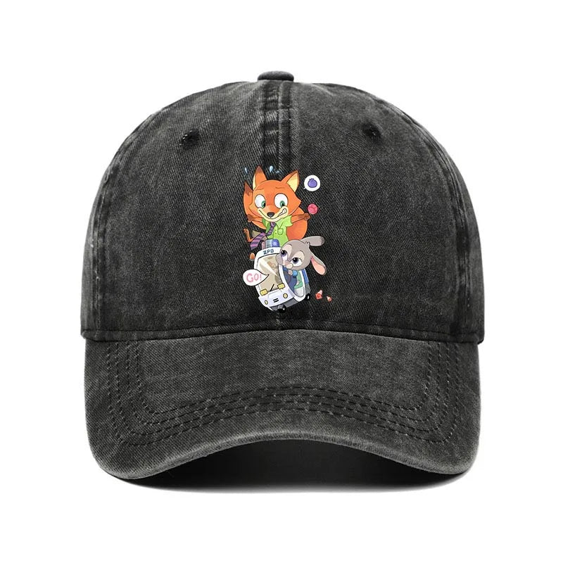 Cartoon Zootopia Printed Baseball Cap