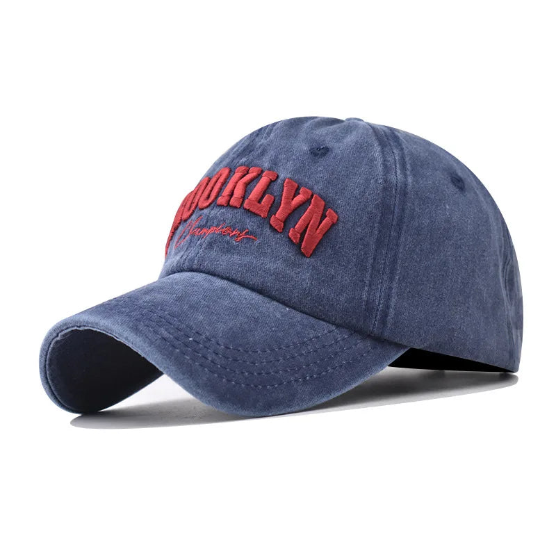Retro brooklyn Letter Embroidery Baseball Caps Spring Summer Men Women