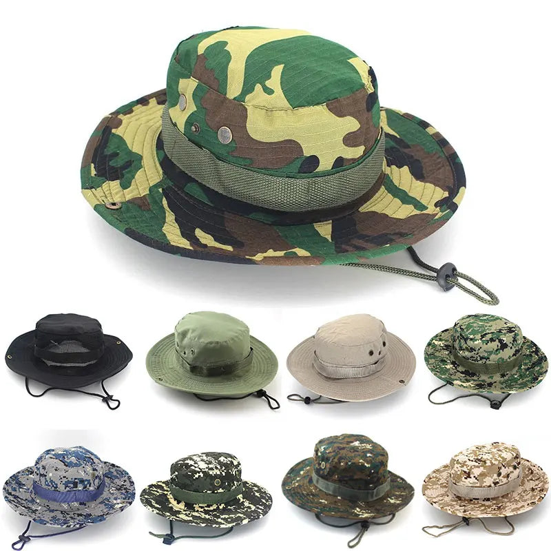 Jungle Cap Camouflage Tactical Caps Military Boonie Hat Men Women