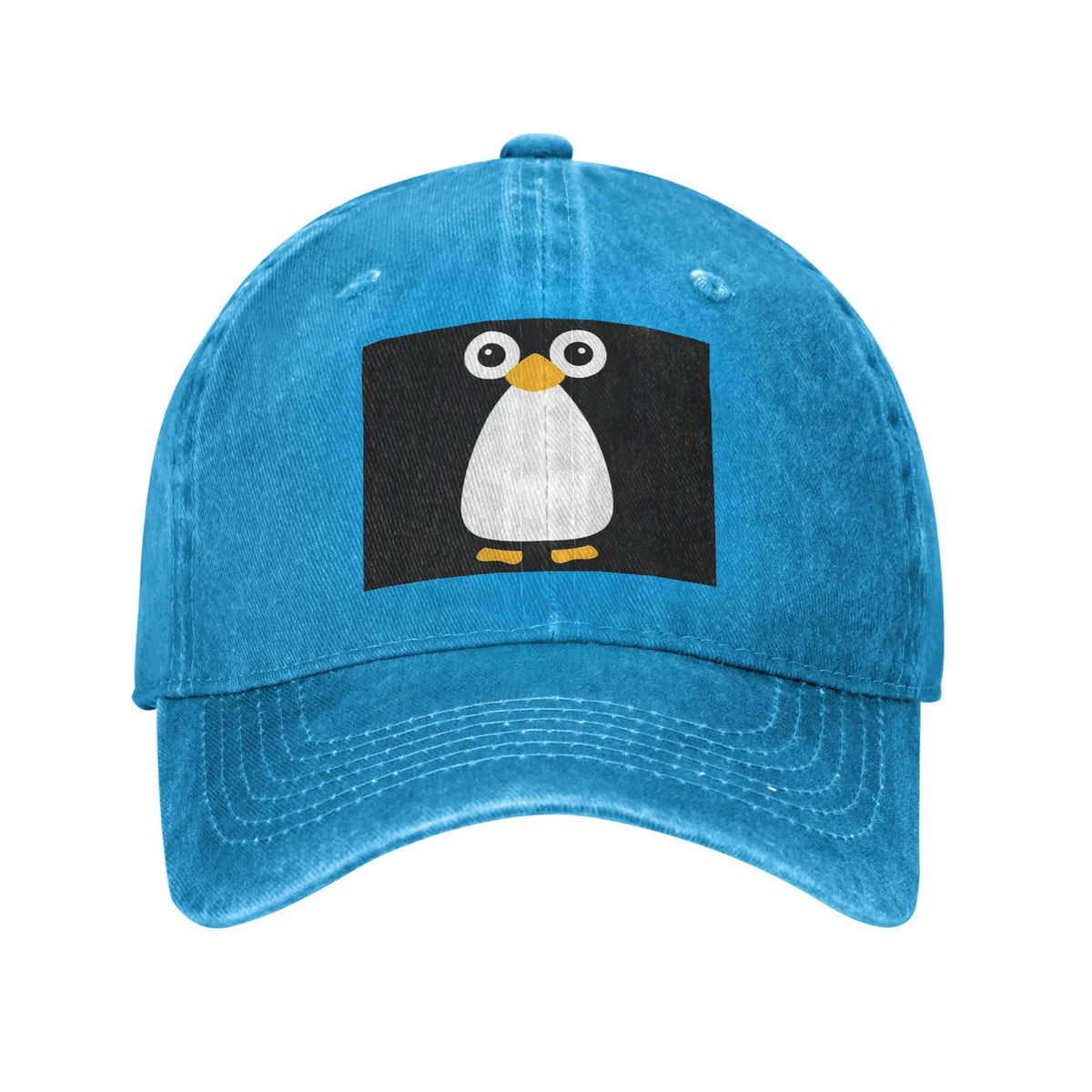 Cute Vector Penguin Denim Cap