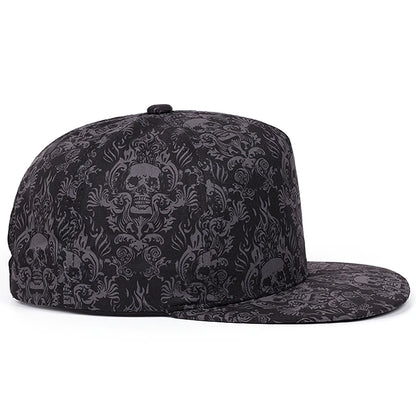New Fashion Baseball Hat Full Skull Print Street Hip Hop Hat