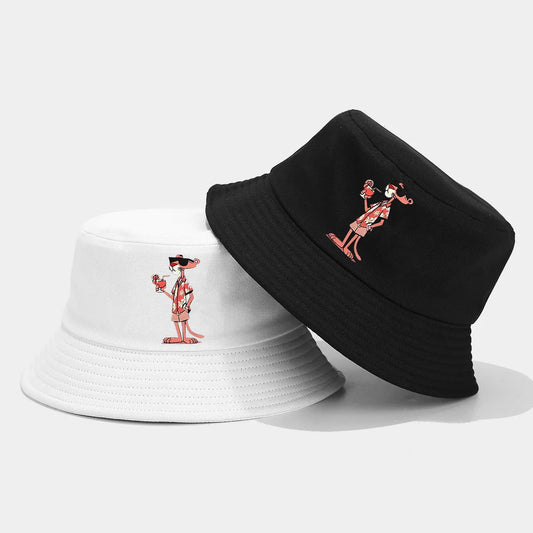 Pink Stylish Printed Outdoor Fisherman Hat