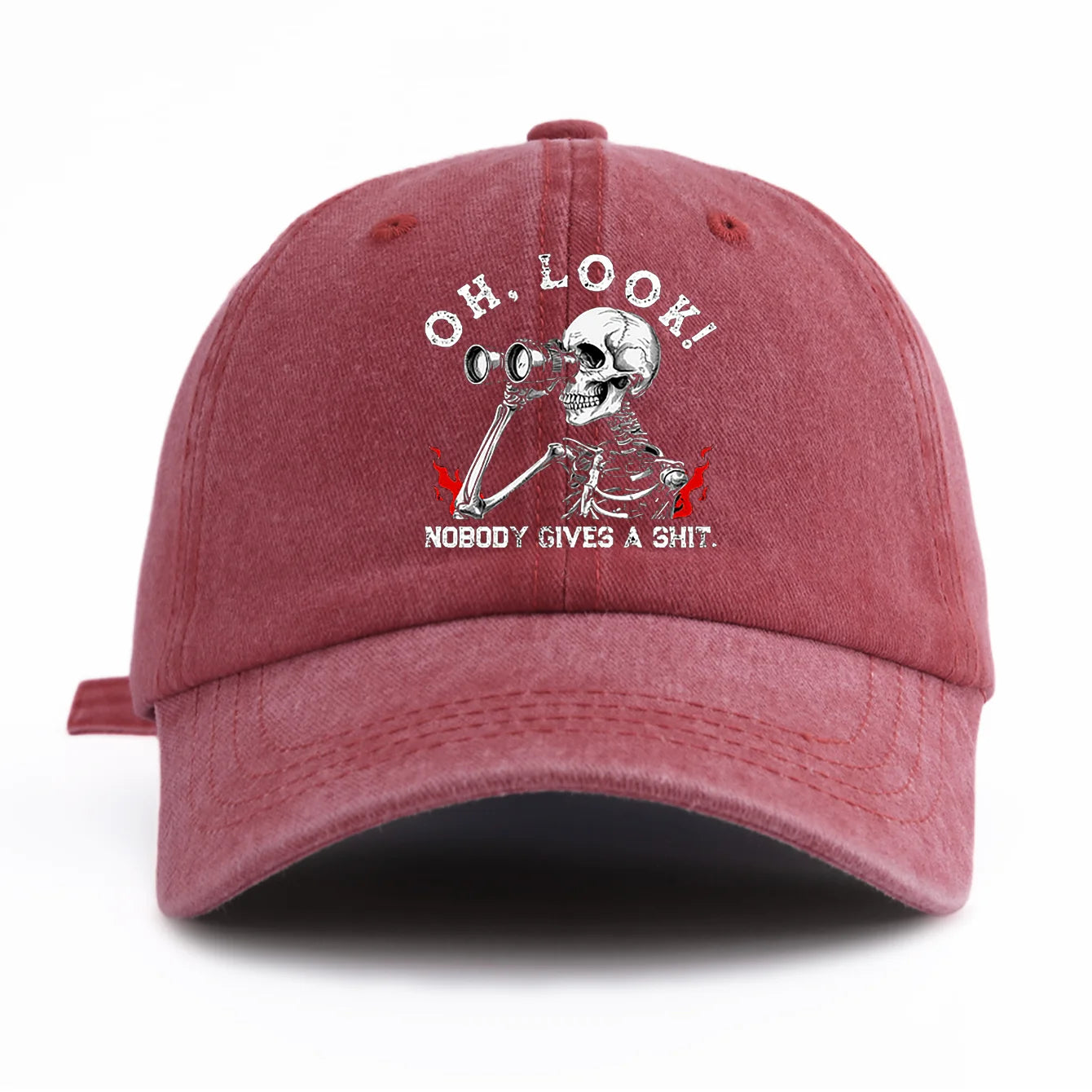 LOOK Print Washed Baseball Cap for Adults