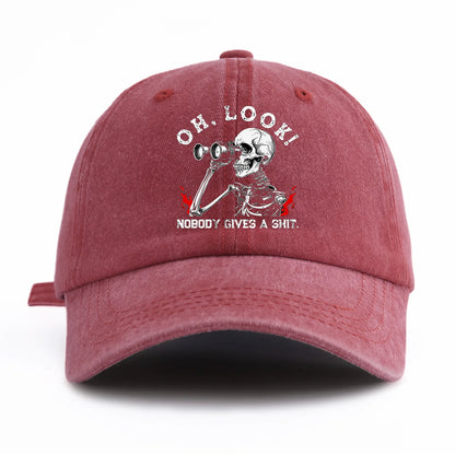 LOOK Print Washed Baseball Cap for Adults