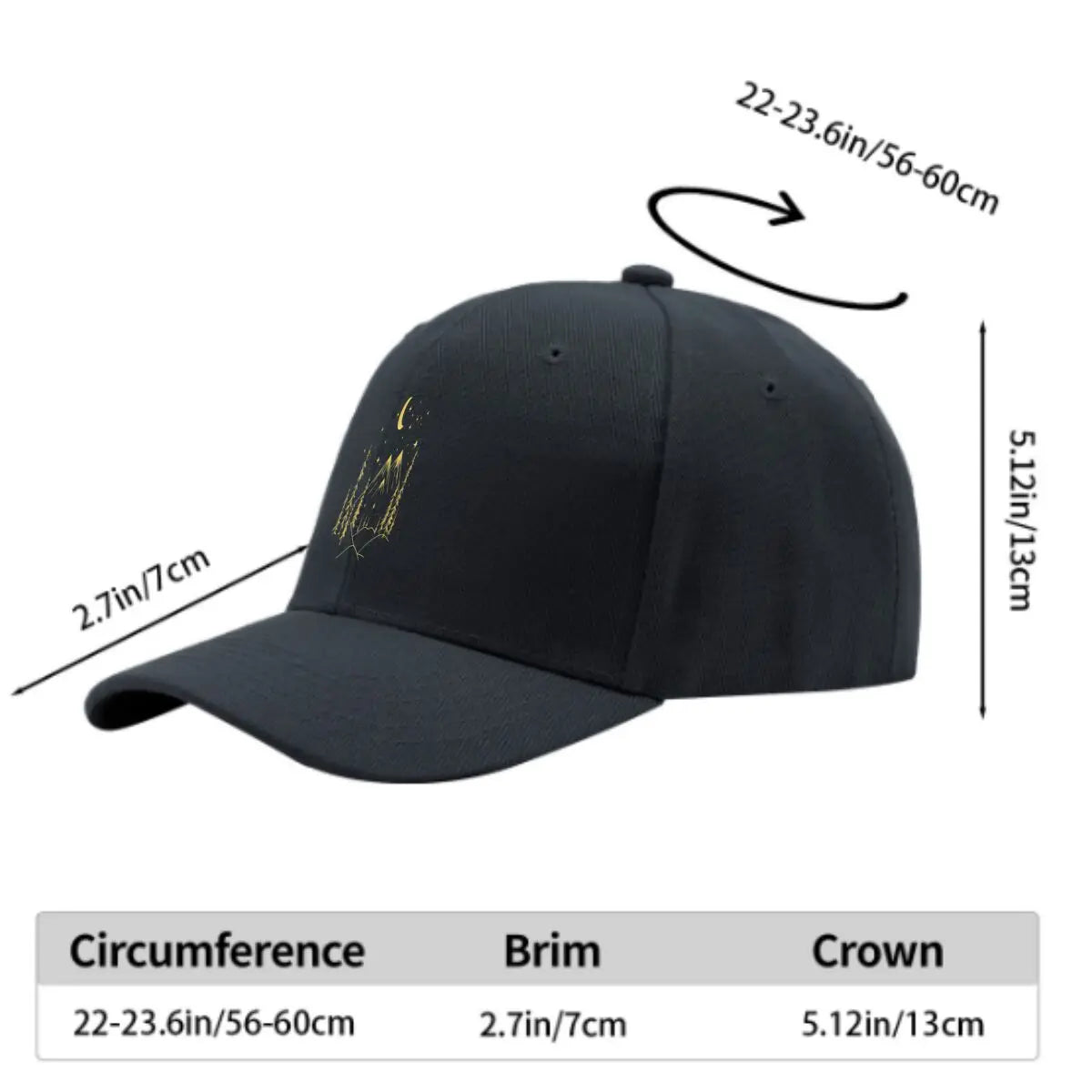 Pink Vintage Baseball Cap Mountain Moon Tree