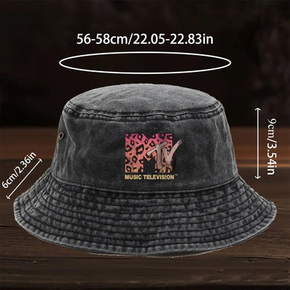 Fashionable "MTV" Print Fisherman Hat Bucket Hat
