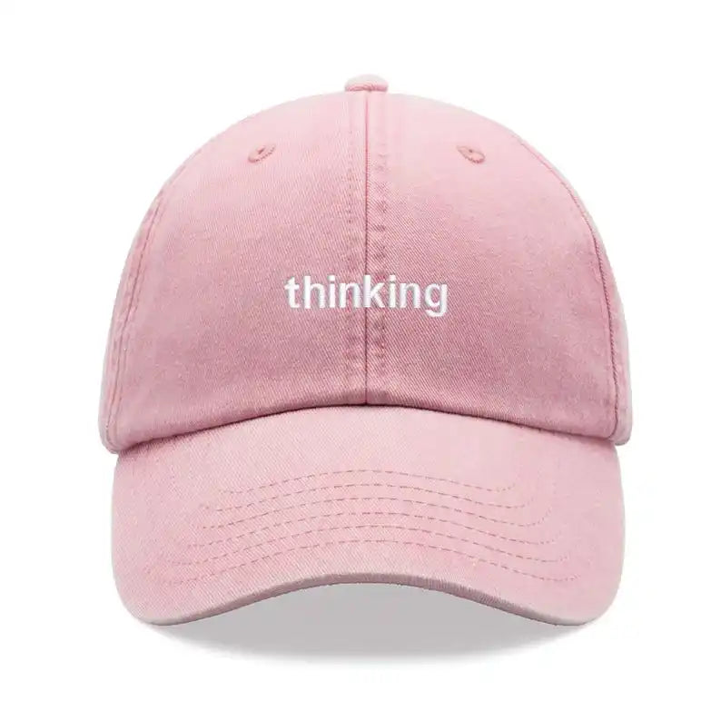 "thinking" Baseball Cap Vintage Washed Unisex Dad Hat