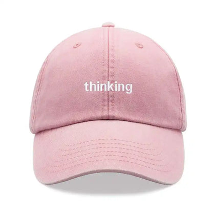 "thinking" Baseball Cap Vintage Washed Unisex Dad Hat