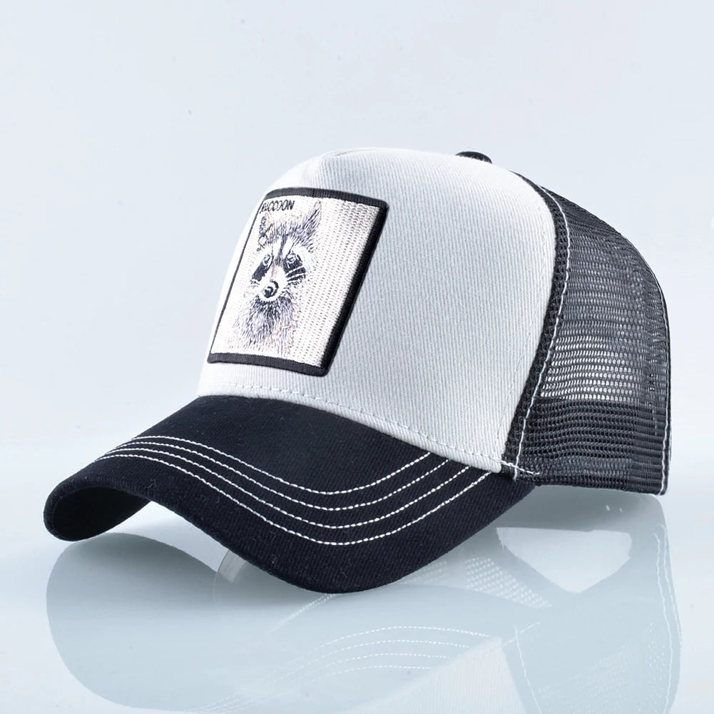 Spring Summer Baseball Cap With Lion Embroidery