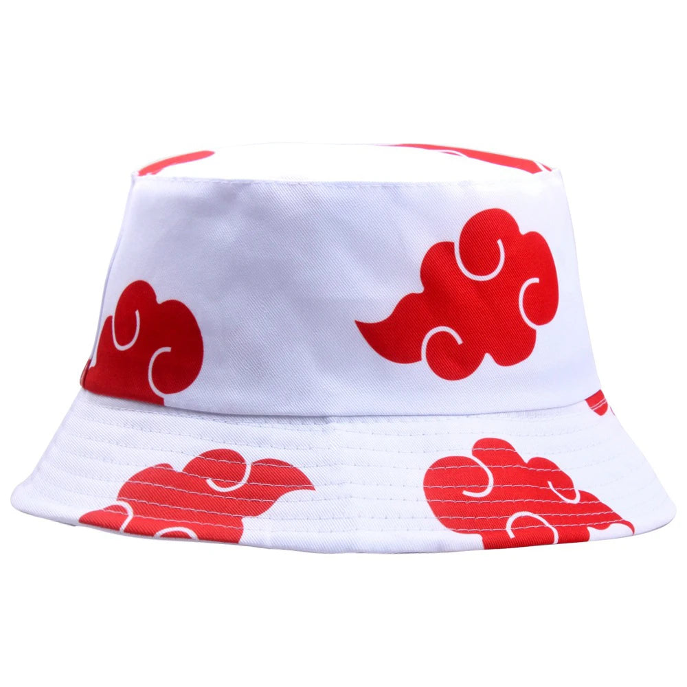 Outdoor Sunscreen Bucket Hat Men's Japanese Art Cartoon Print Cloud Fisherman
