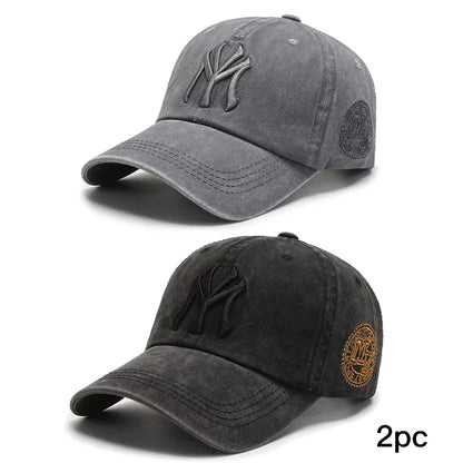 Hat Women's Korean Version Cap Soft Top Washed Distressed Baseball Cap