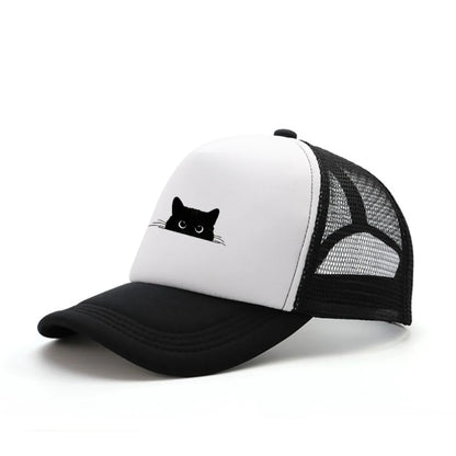 Cute Cat Print Adjustable Baseball Cap