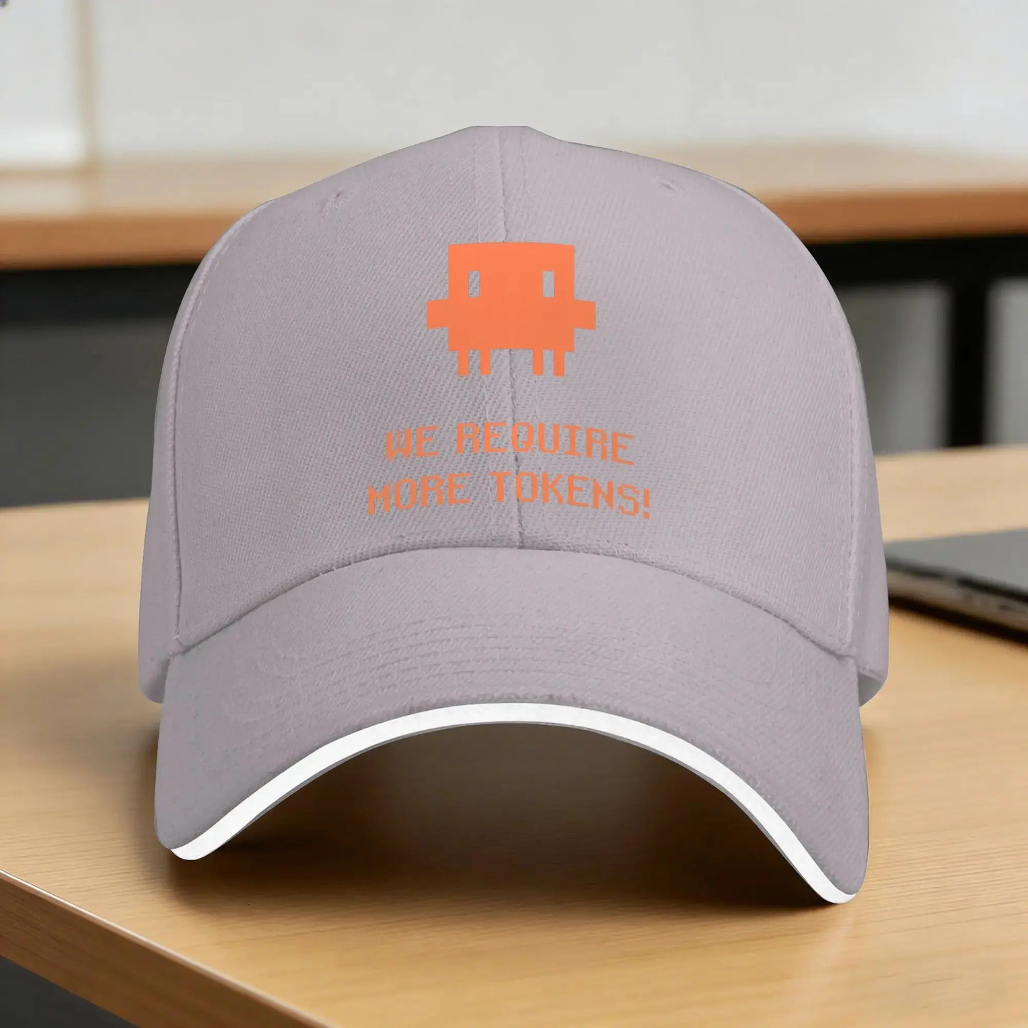 We Require More Tokens! Pixel Ananx1 Ai Meme Claude Casual Baseball Cap