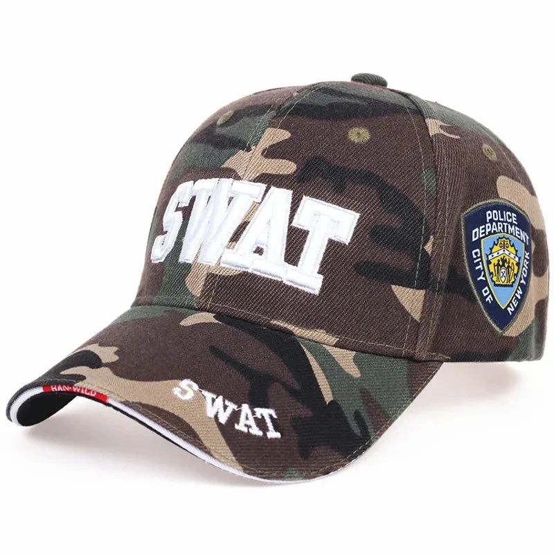 Sport Fashion SWAT Letter Embroidery Snapback Cap Unisex Baseball Caps