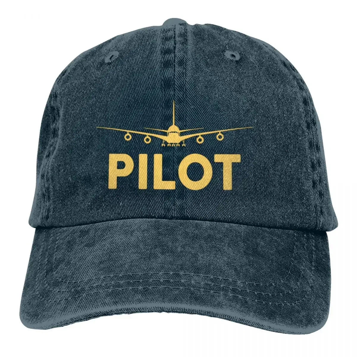 Washed Men's Baseball Cap Born To Fly Pilot