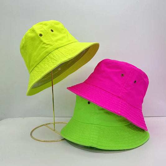 Fluorescent Green Bucket Hat Four Seasons Candy