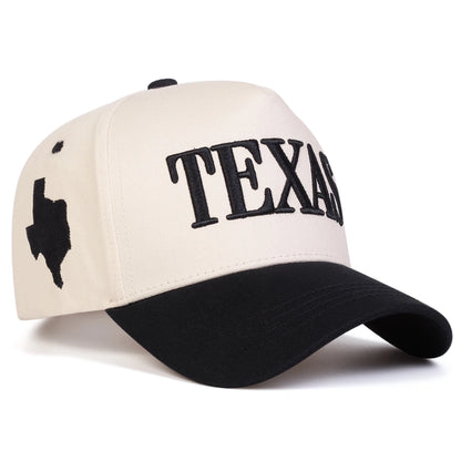 Unisex TEXAS Letter Embroidery Baseball Caps Sunscreen Hat Sports Cap