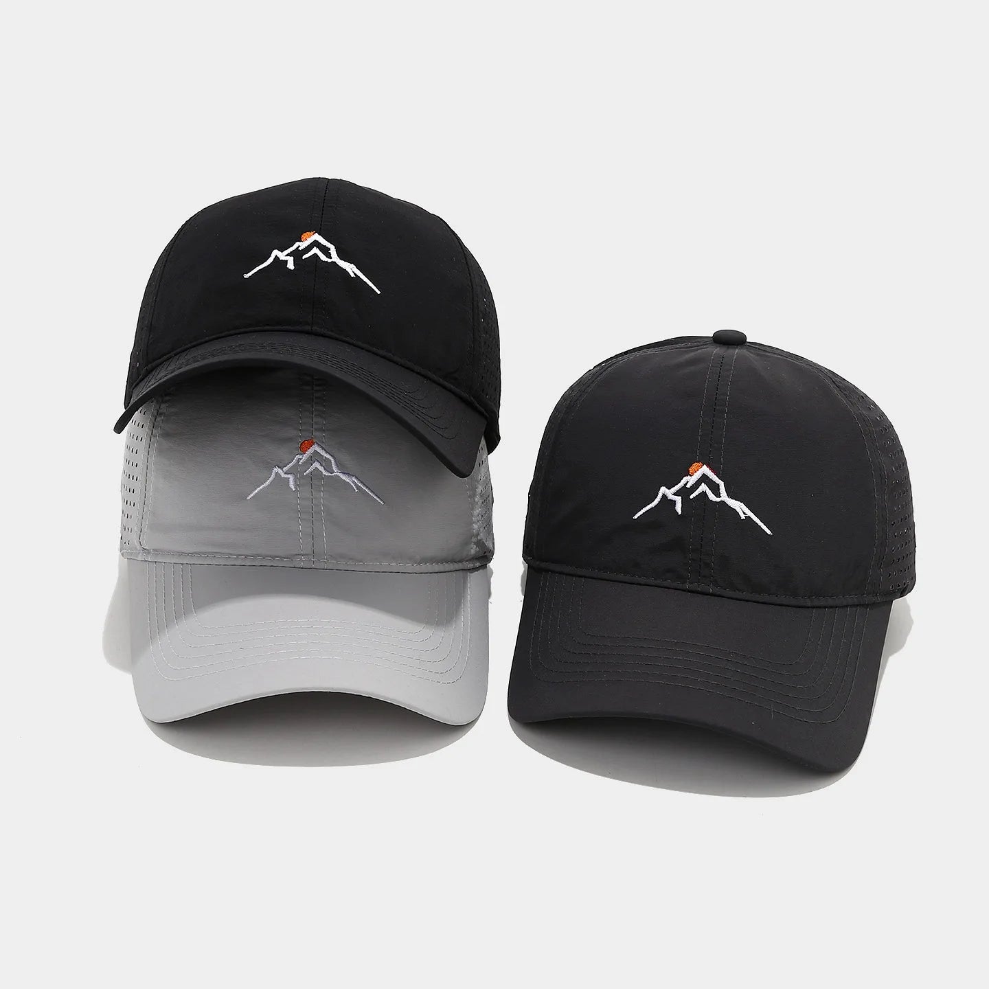 New Sunrise Mountain Peak Sun Embroidered Hat Baseball Cap