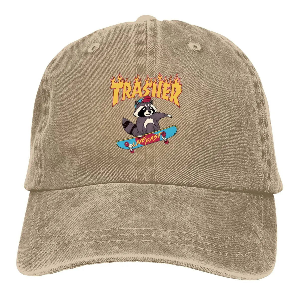 Trasher! Baseball Cap Snapback Raccoon Lover Caps