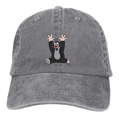 Washed Men's Baseball Cap His Hands In The Air