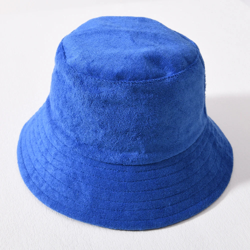 Simple Terry Cloth Towel Bucket Hat